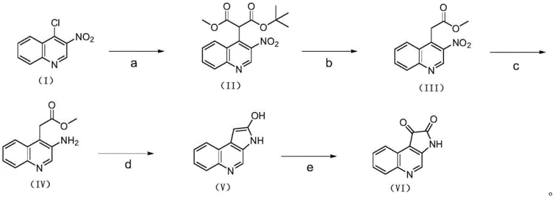 Complete five-step synthetic route from 4-chloro-3-nitroquinoline to the target benzazepine isatin compound
