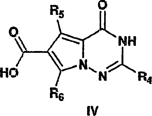 Structure of Compound IV, the key pyrrolotriazine carboxylic acid intermediate