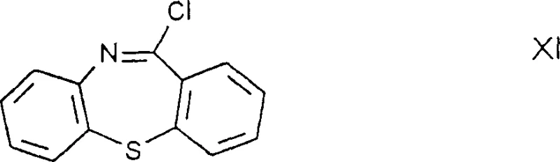 Chemical structure of unstable Formula XI imino-halide intermediate used in conventional synthesis