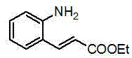 Chemical structure of ethyl o-aminocinnamate, the key starting material