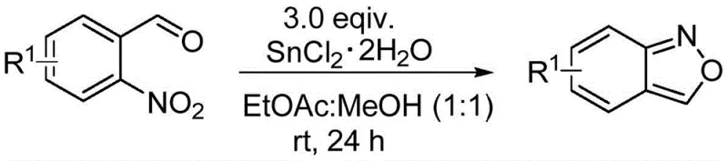 Synthesis pathway for benzisoxazole derivatives from 2-nitro-acetophenone