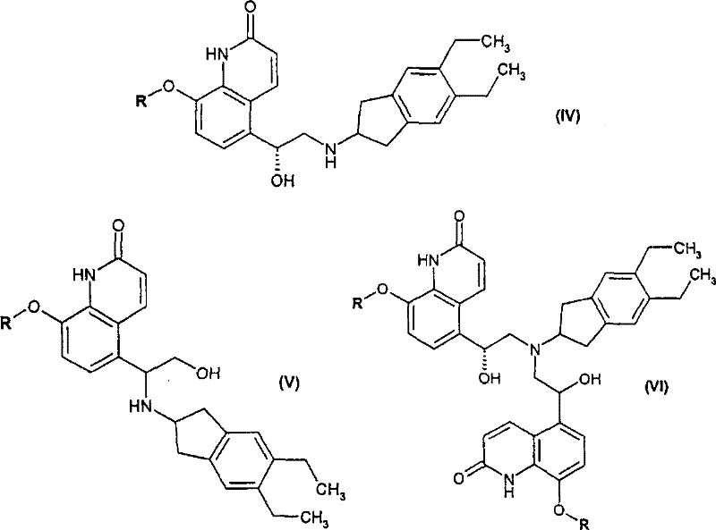 Reaction scheme showing the formation of compound mixtures IV, V, and VI from the epoxide intermediate