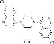 Chemical structure of the bis-quinolinepiperazine byproduct (Formula II-a) which is suppressed in the new process