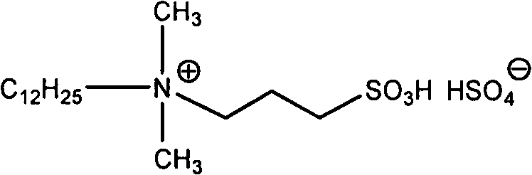 Chemical structure of the biodegradable quaternary ammonium ionic liquid catalyst