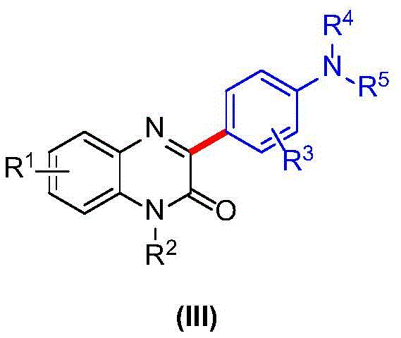 General structural formula of the synthesized quinoxalinone derivatives with variable substituents