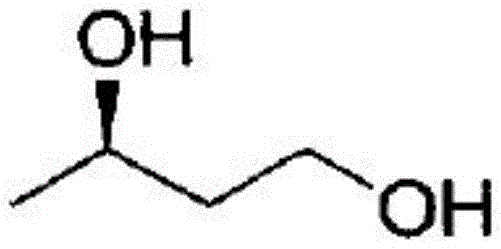Chemical structure and application flowchart of (R)-1,3-butanediol in pharmaceuticals and agrochemicals