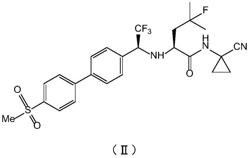 Chemical structure of Odanacatib (Formula II)