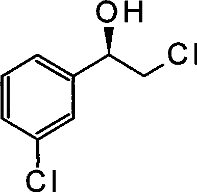 Chemical structure of the key chiral intermediate (R)-2-chloro-1-(3-chlorophenyl) ethanol