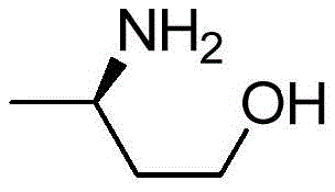 Chemical structure of (R)-3-aminobutanol, a key chiral intermediate for HIV drugs