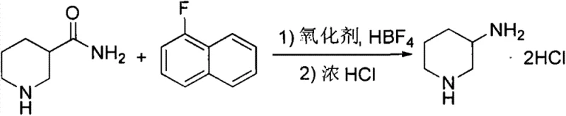 Novel Hoffmann rearrangement route using 1-fluoronaphthalene and hydrogen peroxide for efficient carbon contraction