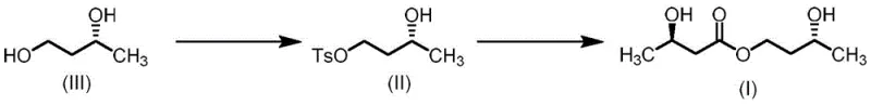 Streamlined two-step synthesis route from Compound III to Compound I via tosylation and substitution
