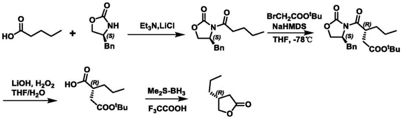 Prior art synthesis route using hazardous hydrogen peroxide and borane reagents