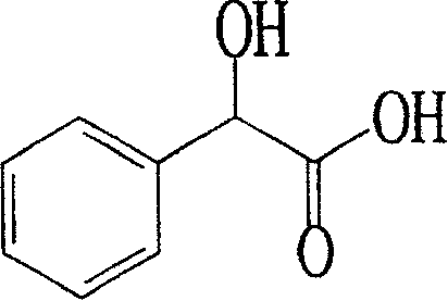 Chemical structure of Mandelic Acid showing the chiral center essential for pharmaceutical activity