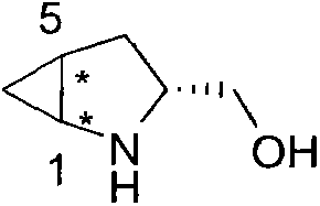 Chemical structure of the novel R-L-prolinol chiral organic small molecule compound with cyclopropane structure