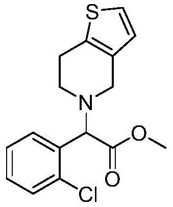 Chemical structure of Racemic Clopidogrel showing the thienopyridine core