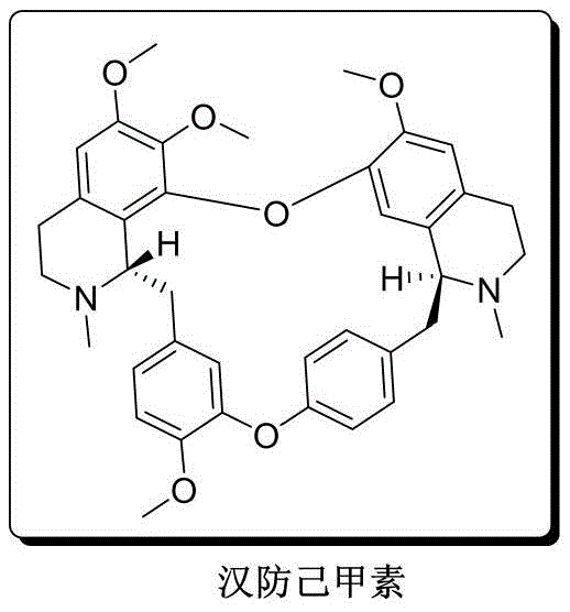Chemical structure of Tetrandrine showing the bisbenzylisoquinoline backbone