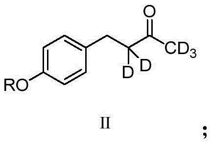 Structure of Intermediate Compound II showing the pentadeuterated ketone moiety