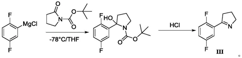Prior art synthesis route using Grignard reaction at -78C