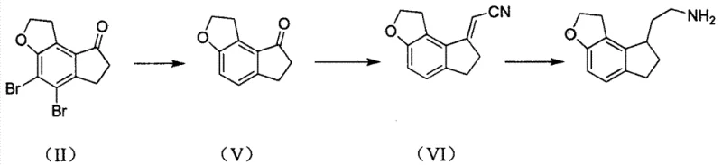 Conventional synthetic route showing hydrodebromination and phosphonate condensation steps
