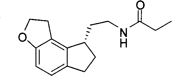 Chemical structure of Ramelteon, the final API target synthesized from the key intermediate