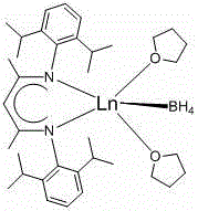 Chemical structure of the beta-diimine divalent rare earth borohydride catalyst complex