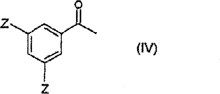 Structure of Formula IV ketone precursor used for synthesizing vinylbenzene intermediates