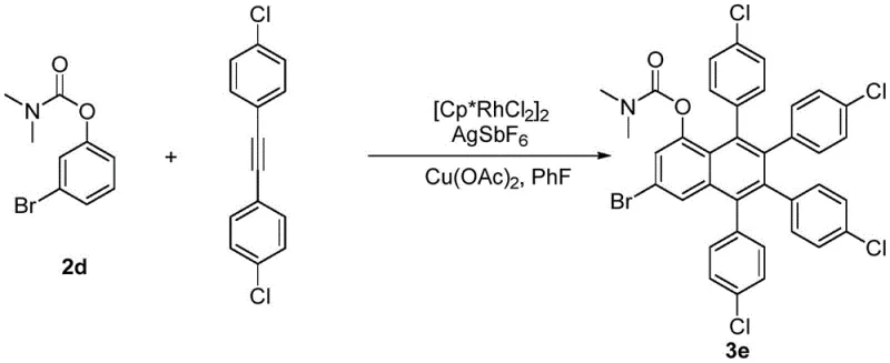 Synthesis of chlorophenyl substituted naphthol derivative showing substrate scope tolerance