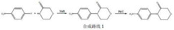 Conventional Synthesis Route 1 utilizing Pd/C reduction and expensive fluorinated starting materials