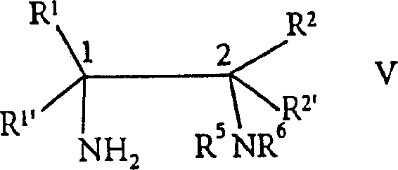 Chemical structure of 1,2-diamino compound Formula V