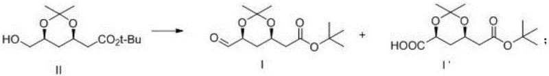 Reaction scheme showing the oxidation of Compound II to Compound I and the formation of impurity I'