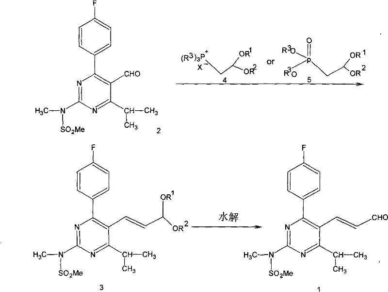 Novel synthetic route using phosphonium salts and mild hydrolysis