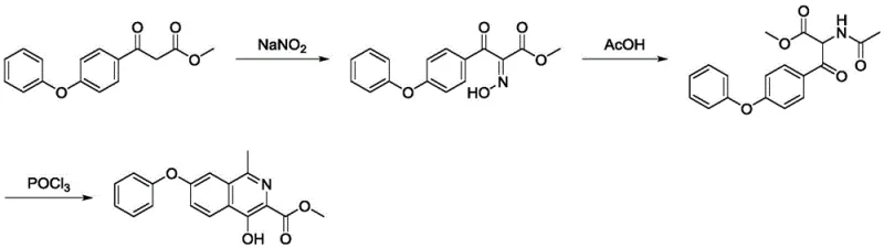Specific example route for methyl ester synthesis showing high yield steps