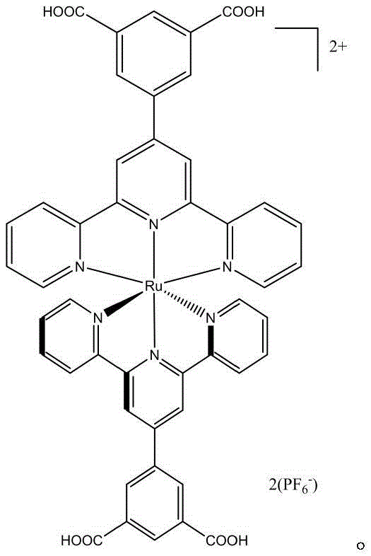Chemical structure of the carboxyl-substituted ruthenium complex photosensitizer