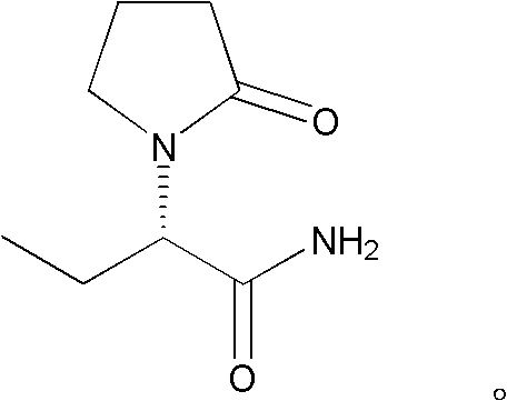 Chemical structure of Levetiracetam, the target antiepileptic drug synthesized from the (S)-2-aminobutanamide intermediate
