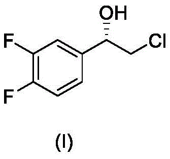 Chemical structure of the target chiral intermediate (S)-2-chloro-1-(3,4-difluorophenyl)ethanol