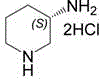Chemical structure of S-3-aminopiperidine dihydrochloride