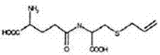 Chemical structure of the substrate gamma-glutamyl-S-allyl-L-cysteine (GSAC) used in the enzymatic reaction