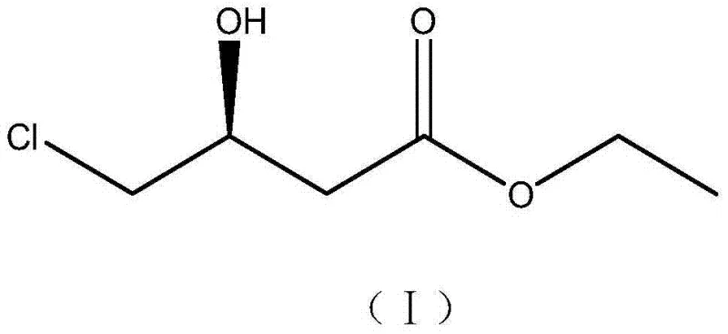 Chemical structure of Ethyl (S)-4-chloro-3-hydroxybutyrate showing the chiral center