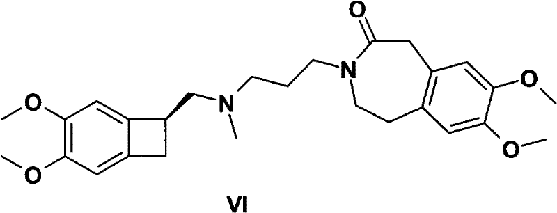 Chemical structure of Ivabradine (S 16257-2) showing the target API context