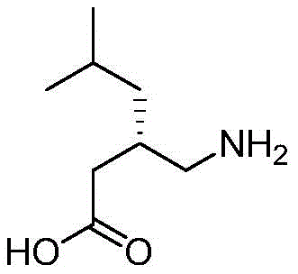 Chemical structure of Pregabalin showing the amino acid backbone