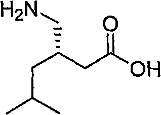 Chemical structure of S-Pregabalin showing the chiral center and functional groups critical for CNS activity