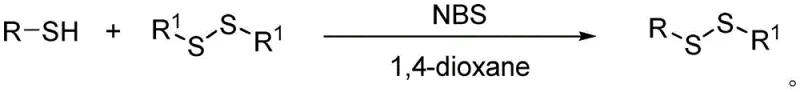 General reaction scheme for NBS catalyzed asymmetric disulfide formation