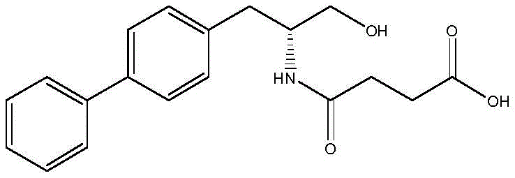 Chemical structure of the target Sacubitril intermediate impurity product