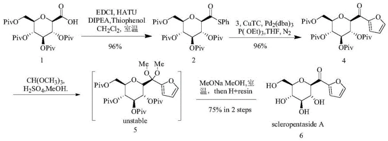 New high-yield synthetic route for Scleropentaside A via thioester intermediate