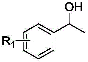 Structure of aromatic secondary alcohol substrates with variable R1 groups