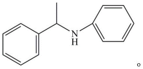 Chemical structure of N-(1-phenylethyl)aniline synthesized via metal-free hydroamination