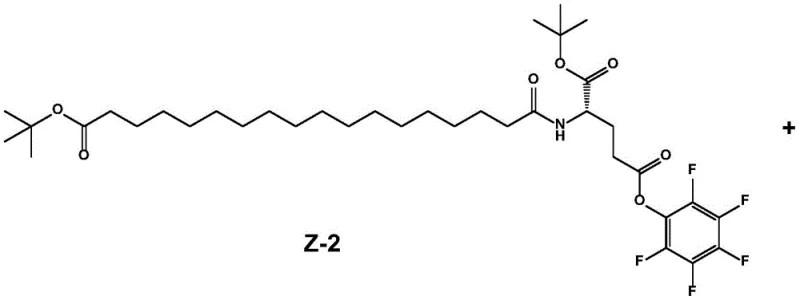 Final coupling of intermediate Z-2 with raw material X to yield semaglutide side chain