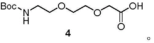 Reaction scheme for the one-pot preparation of Compound 4 involving protection, substitution, and hydrolysis