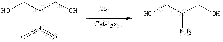Conventional synthesis route of serinol using nitromethane and paraformaldehyde followed by high-pressure hydrogenation