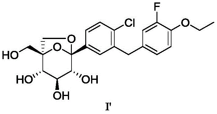 Chemical structure of SGLT-2 inhibitor intermediate Formula I'